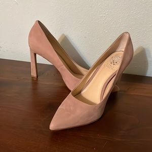 Pink Suede Pumps 3”